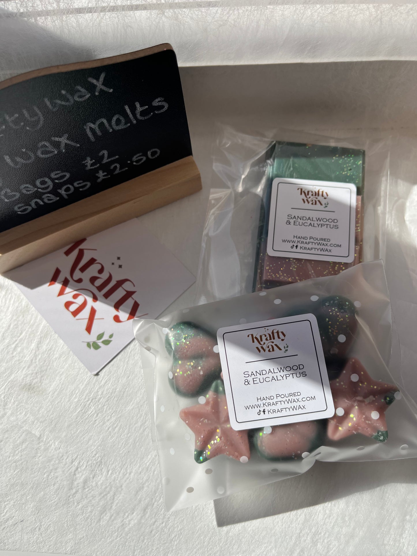 Kraftywax Sandalwood & Eucalyptus Scented Products