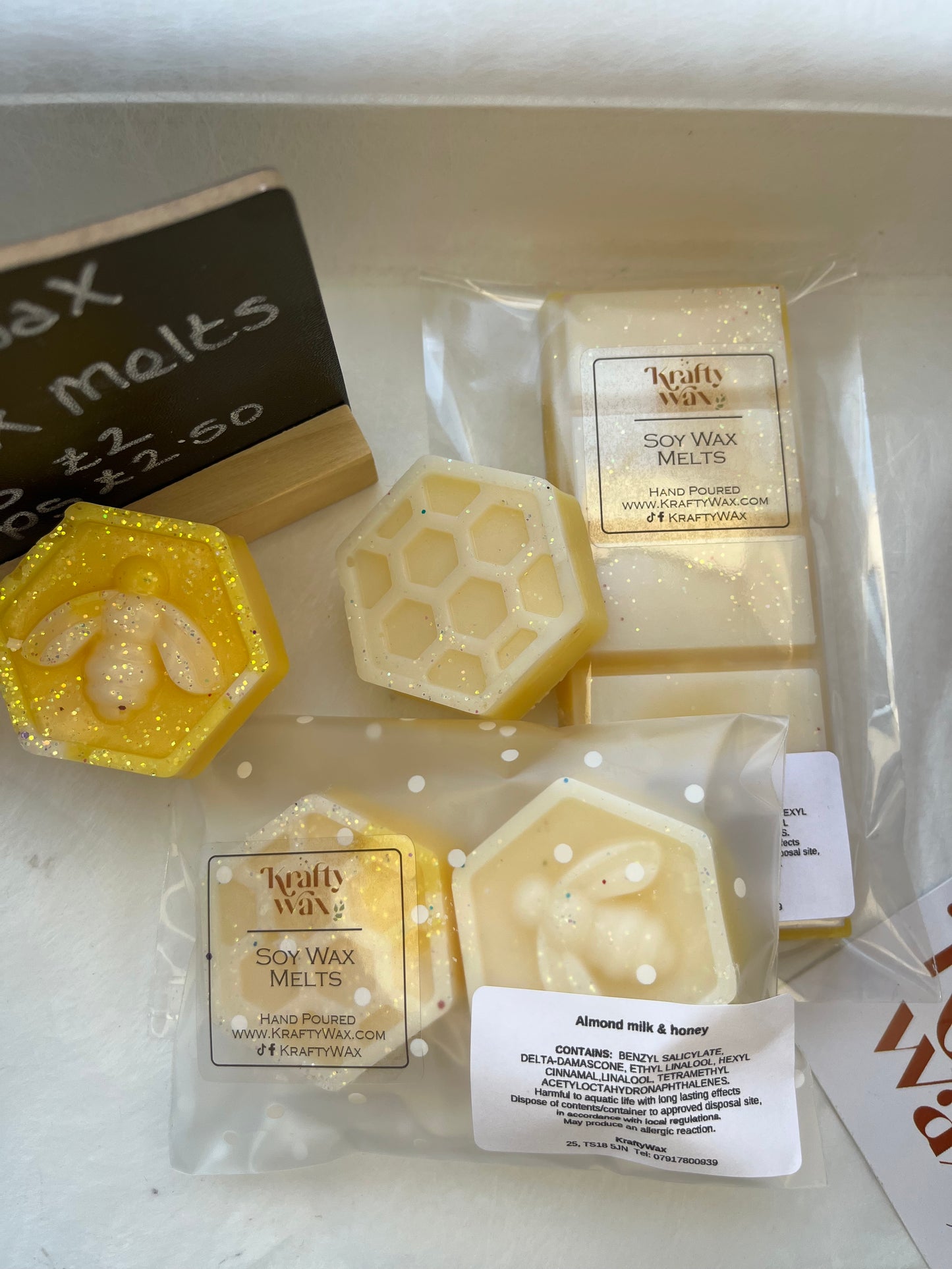Kraftywax Almond Milk & Honey Scented Products