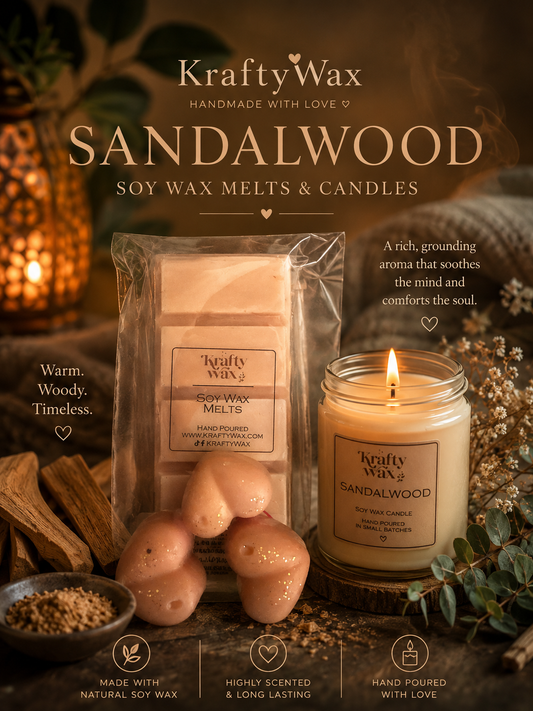 Kraftywax Sandalwood Scented Products