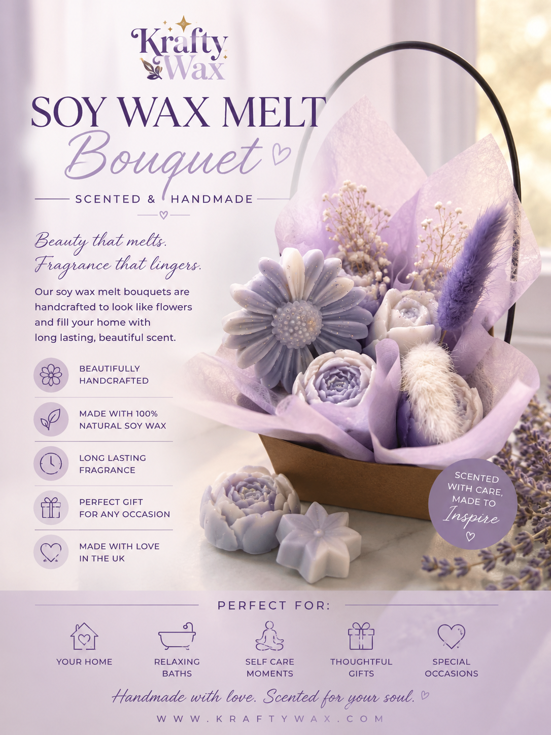Kraftywax Lavender & Chamomile Scented Products