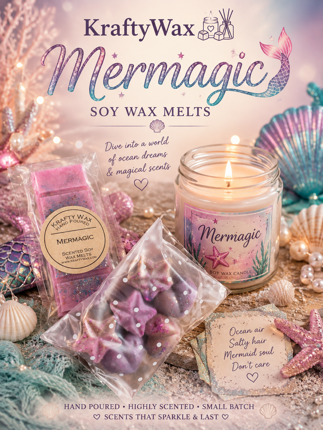 Kraftywax Mermagic Scented products