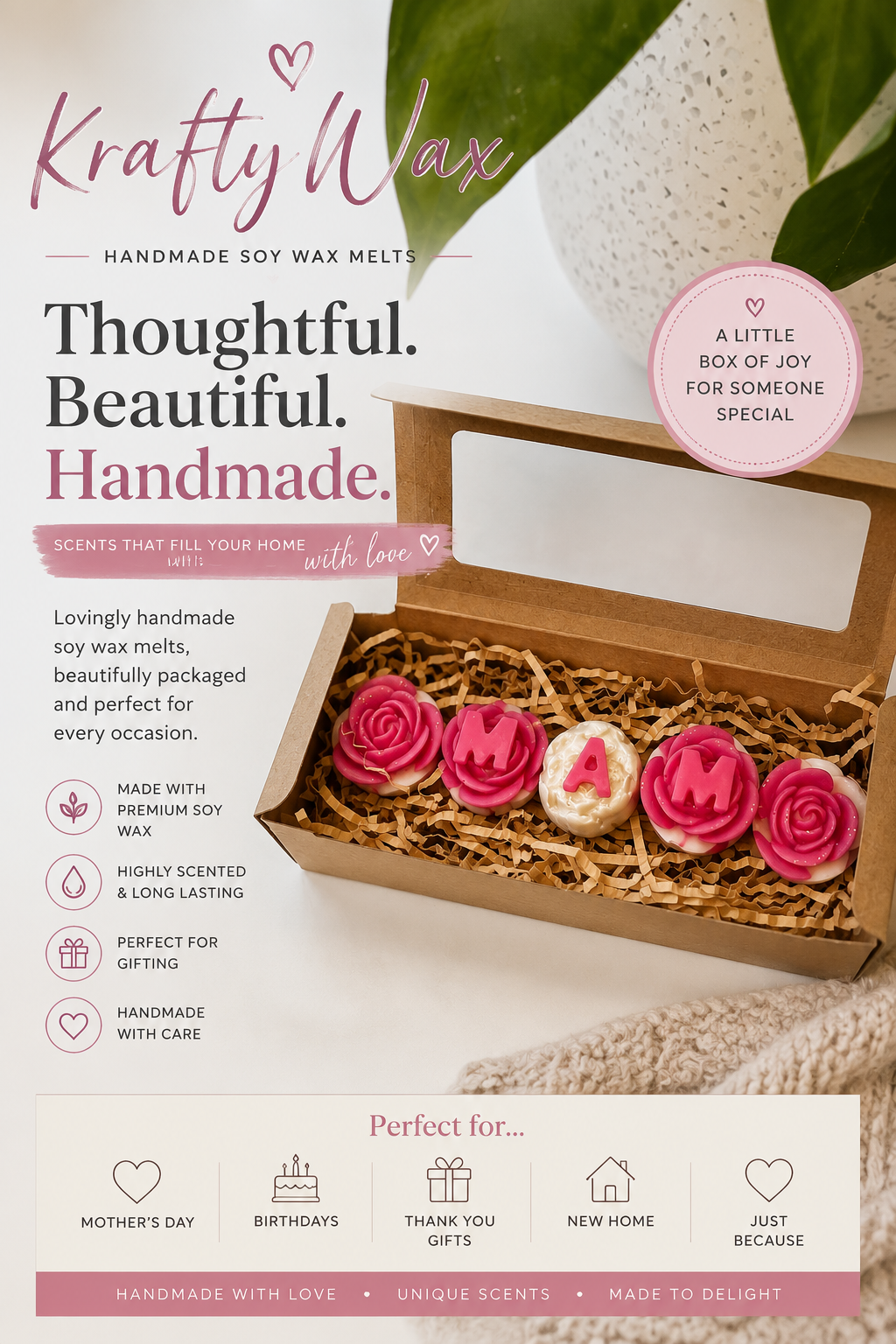 Kraftywax Mam Roses Wax Melts Giftset