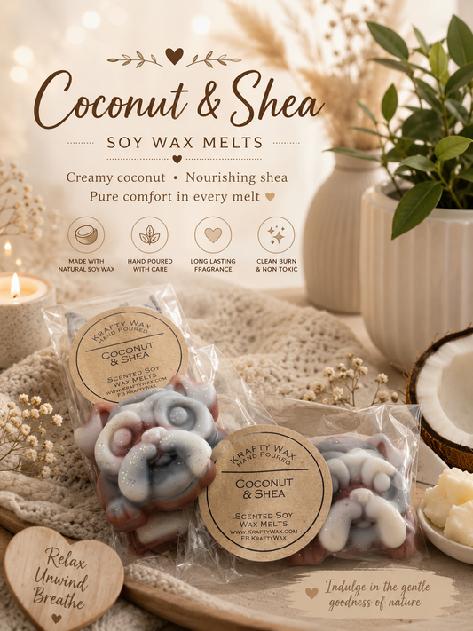 Kraftywax Coconut & Shea Scented Products