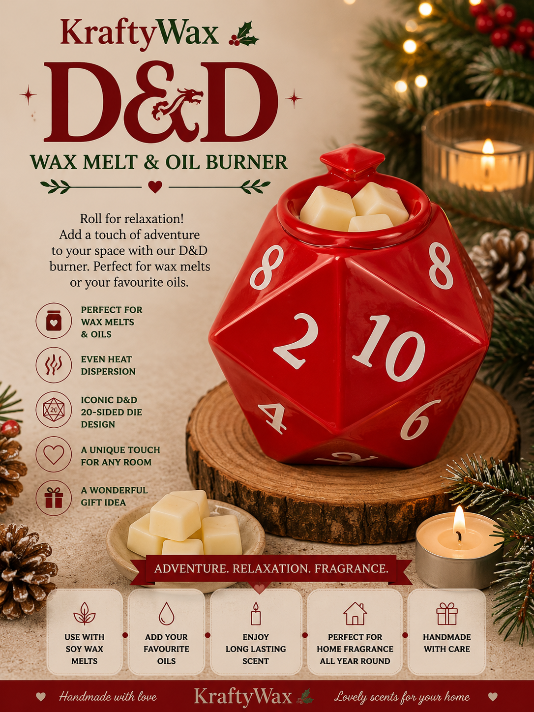 D&D Wax/Oil Tea light Burner