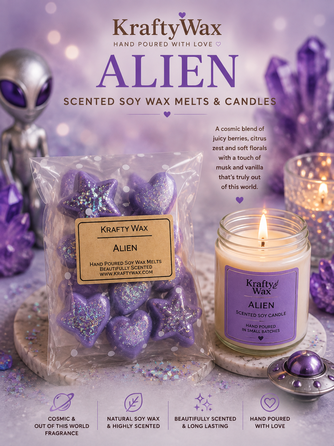 Kraftywax Alien Scented Products