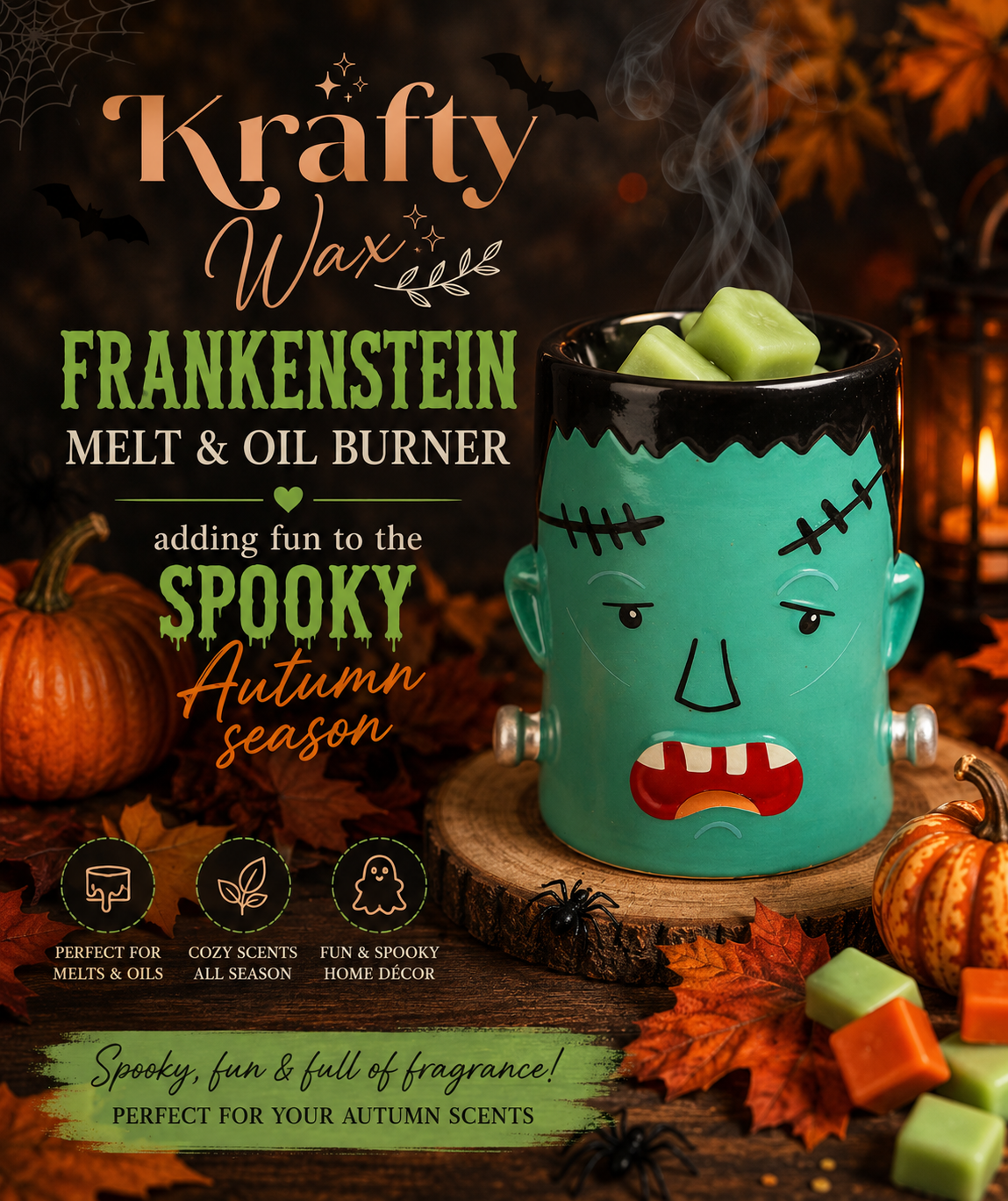 Frankenstein Wax/Oil Tea light Burner