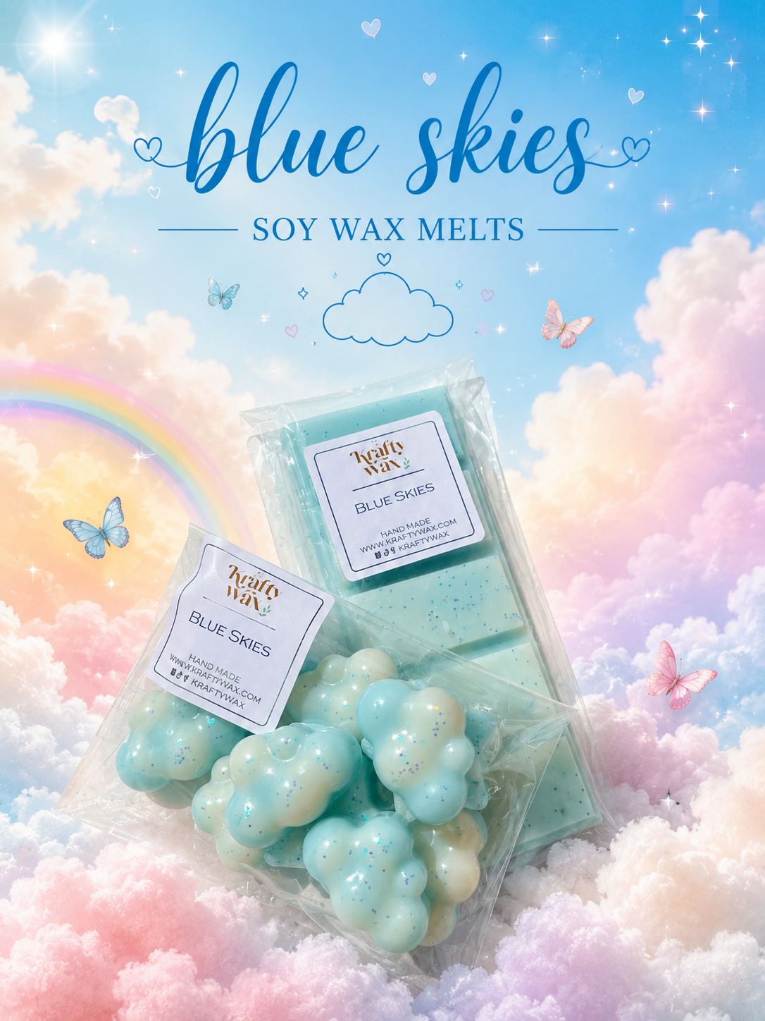 Kraftywax Blue Skies Scented Products