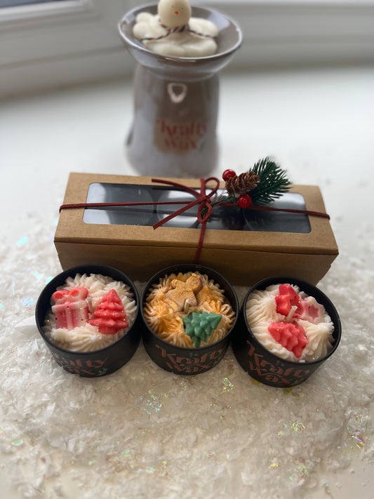 Kraftywax Christmas Candle Giftset Kraft box