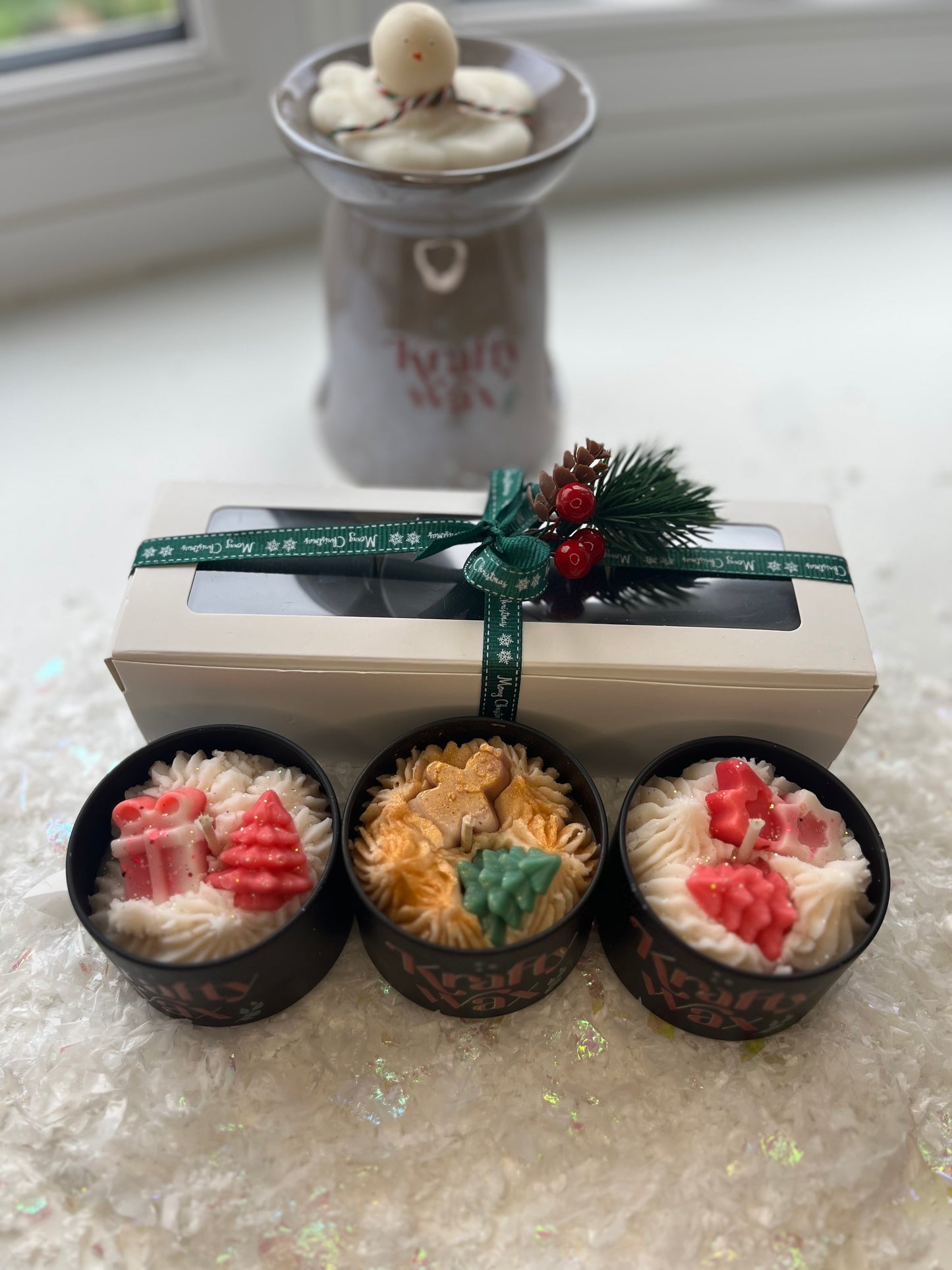 Kraftywax Christmas Candle Giftset Kraft box